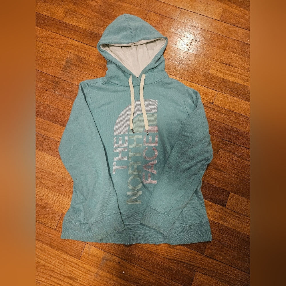 North face teal hoodie